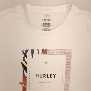 Hurley Casual Crew Neck Short Sleeve Graphic T-Shirt Mens Size Large L White